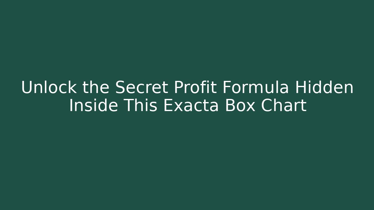 Unlock the Secret Profit Formula Hidden Inside This Exacta Box Chart