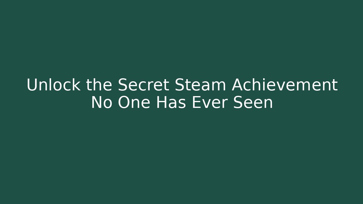 Unlock the Secret Steam Achievement No One Has Ever Seen - Critter Realm