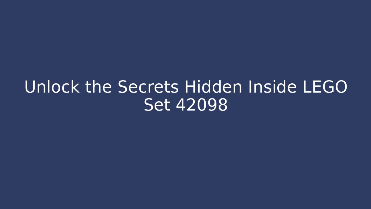 Unlock the Secrets Hidden Inside LEGO Set 42098 - Critter Realm