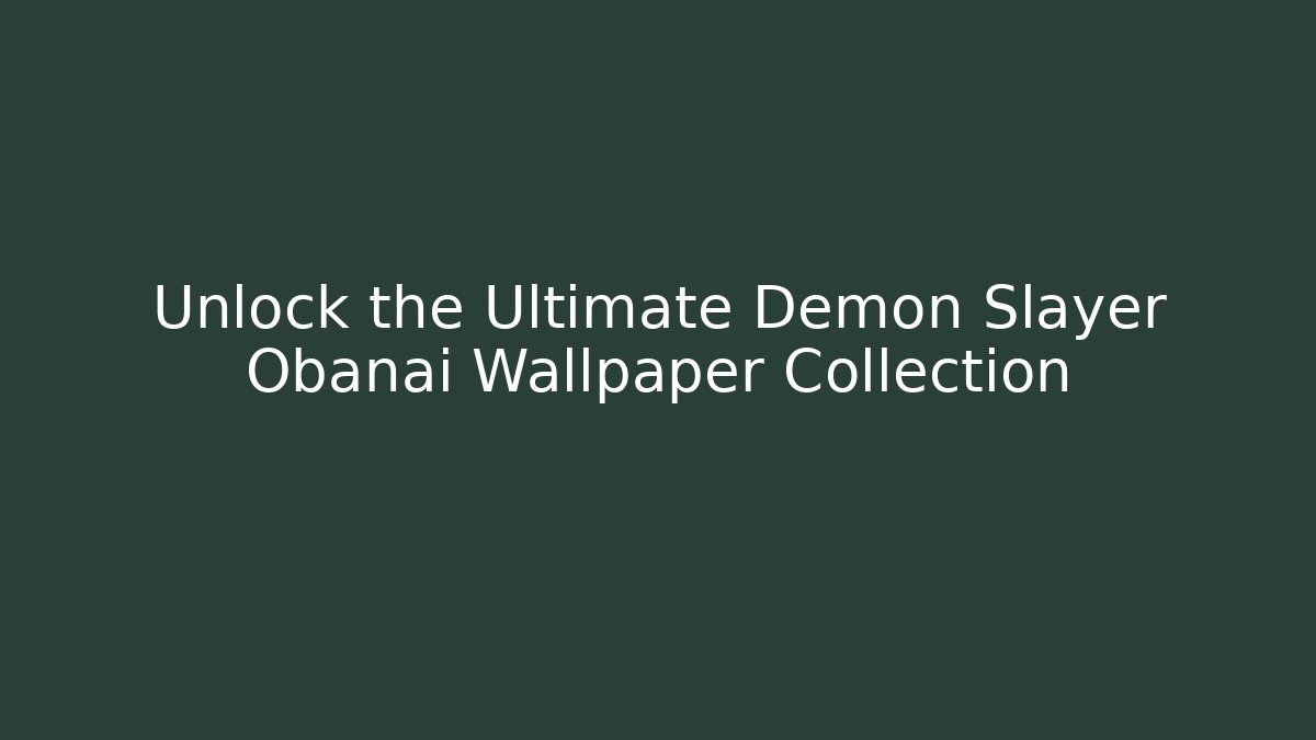 Unlock the Ultimate Demon Slayer Obanai Wallpaper Collection