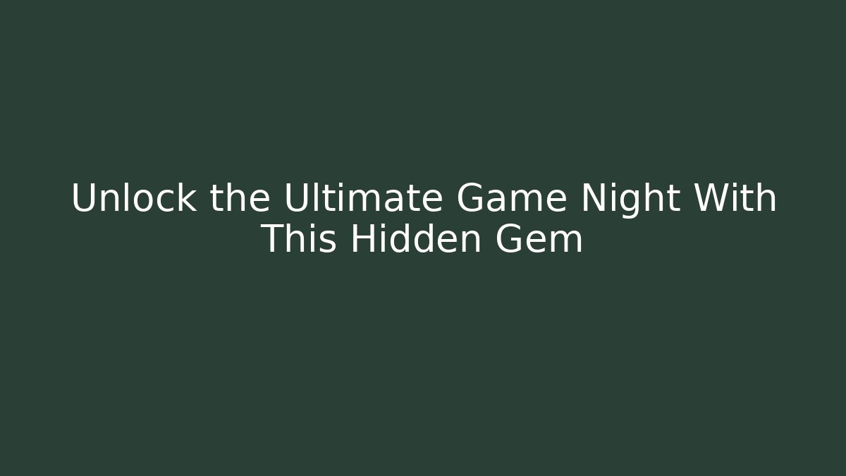 Unlock the Ultimate Game Night With This Hidden Gem - Critter Realm