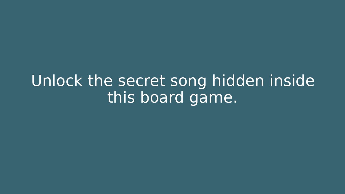 Unlock the secret song hidden inside this board game.