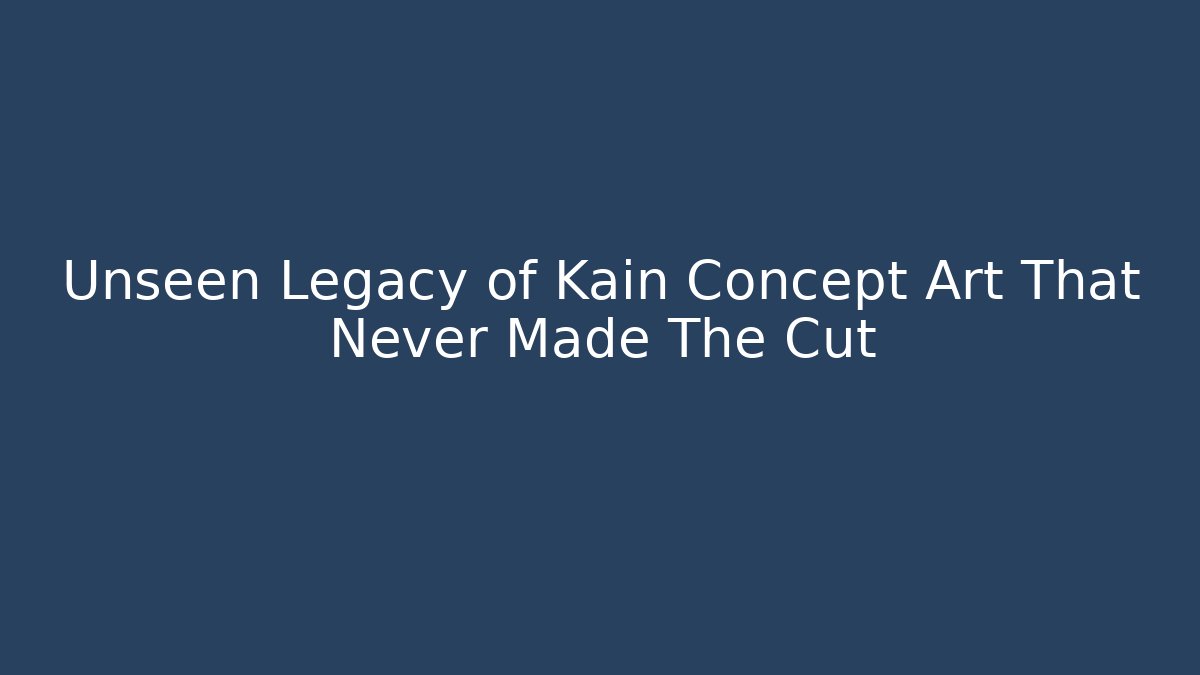 Unseen Legacy of Kain Concept Art That Never Made The Cut