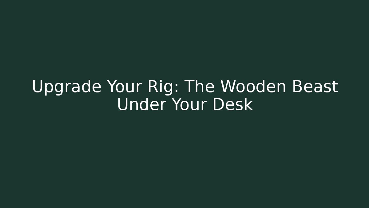 Upgrade Your Rig: The Wooden Beast Under Your Desk