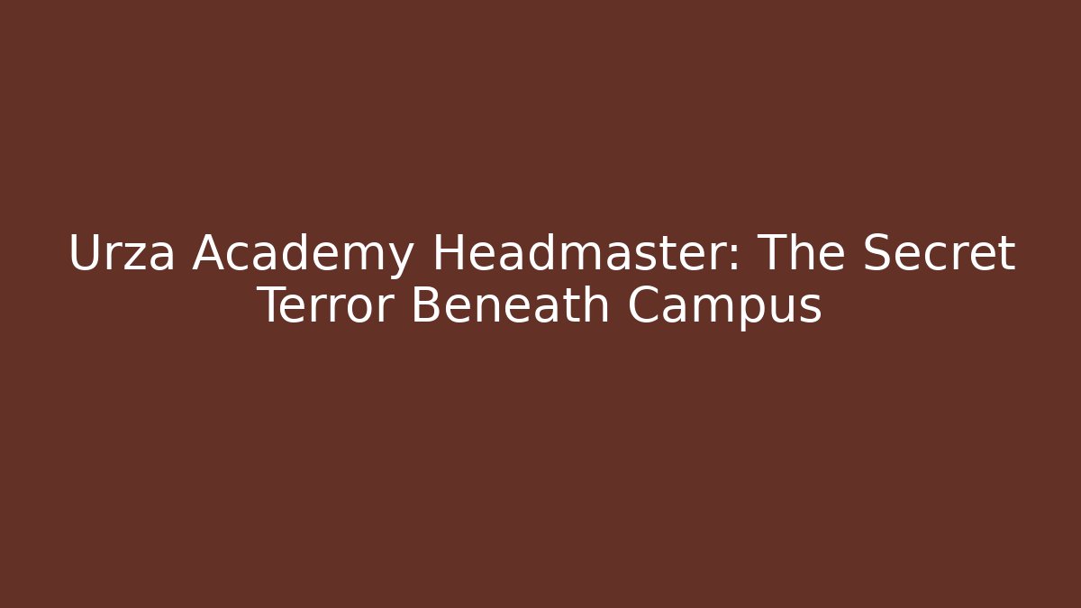 Urza Academy Headmaster: The Secret Terror Beneath Campus