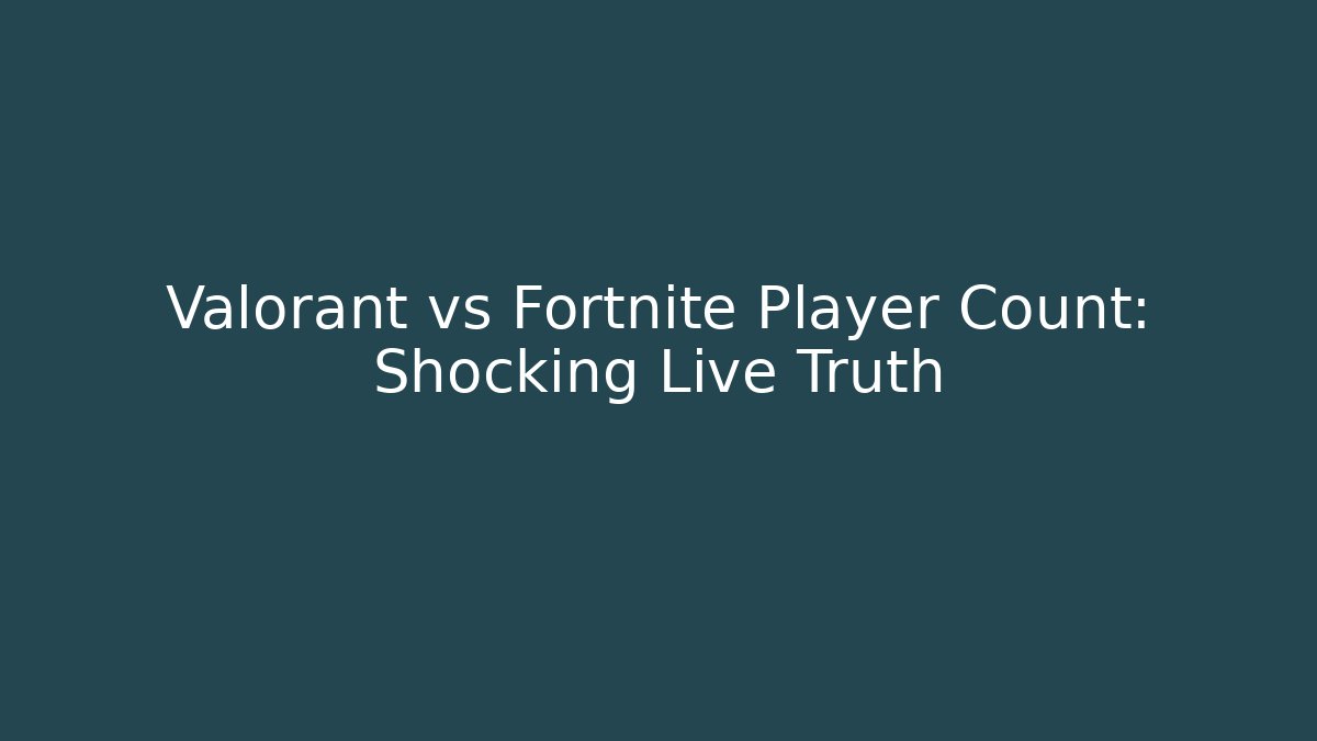 Valorant vs Fortnite Player Count: Shocking Live Truth