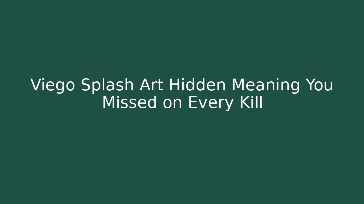 Viego Splash Art Hidden Meaning You Missed on Every Kill