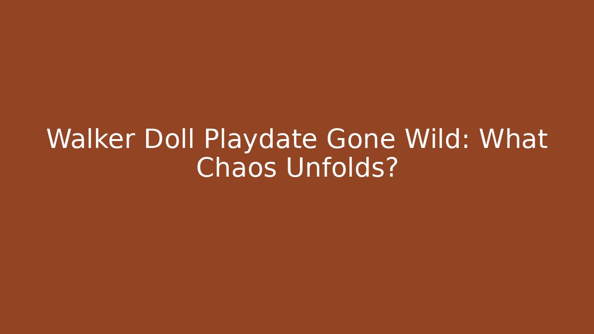 Walker Doll Playdate Gone Wild: What Chaos Unfolds?