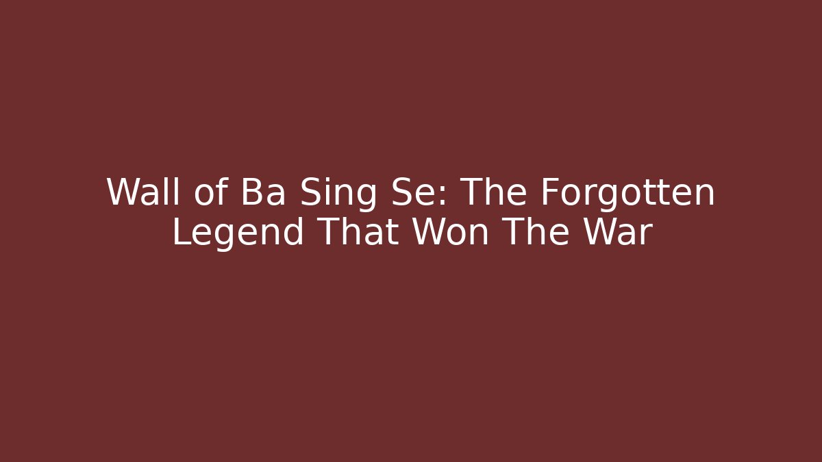 Wall of Ba Sing Se: The Forgotten Legend That Won The War