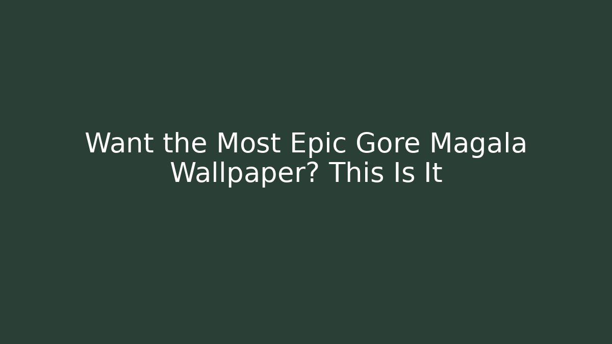 Want the Most Epic Gore Magala Wallpaper? This Is It