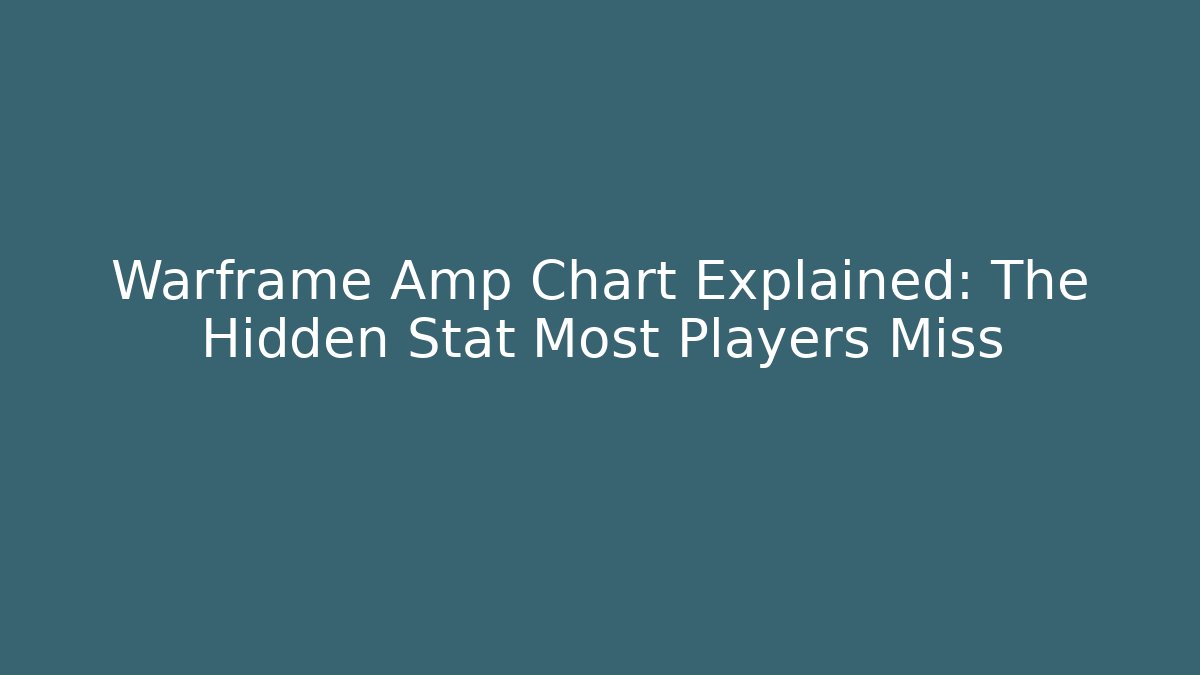 Warframe Amp Chart Explained: The Hidden Stat Most Players Miss