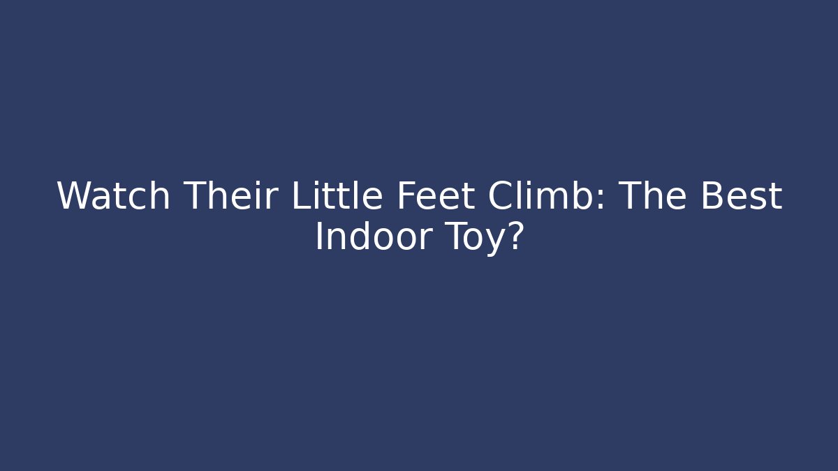 Watch Their Little Feet Climb: The Best Indoor Toy?