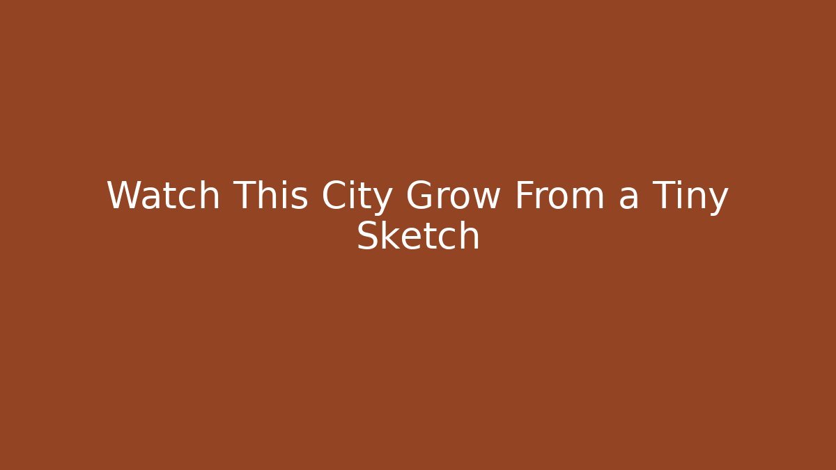 Watch This City Grow From a Tiny Sketch - Critter Realm