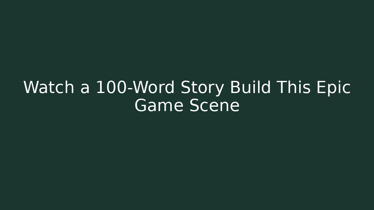 Watch a 100-Word Story Build This Epic Game Scene