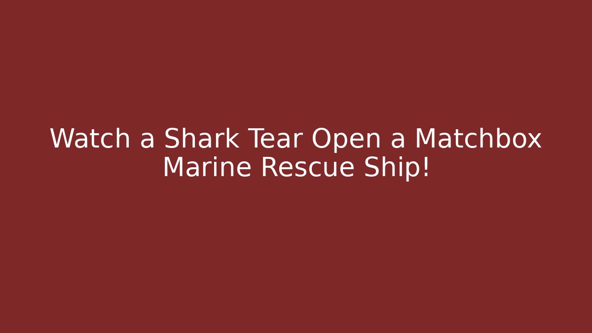 Watch a Shark Tear Open a Matchbox Marine Rescue Ship!