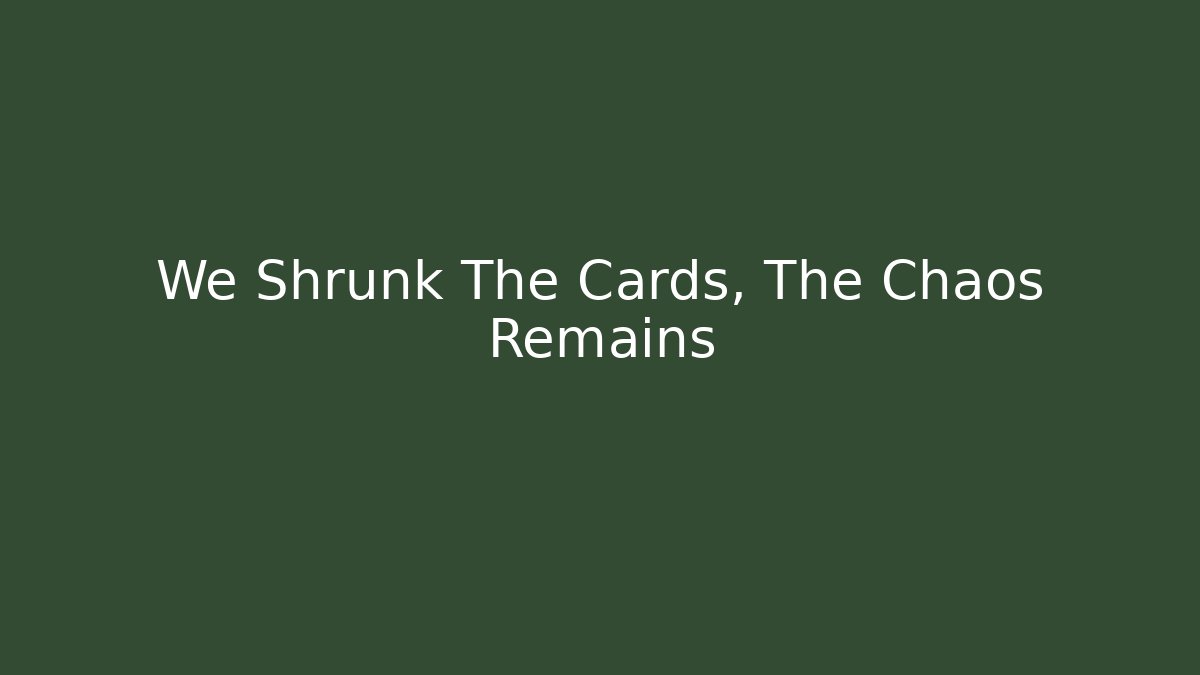 We Shrunk The Cards, The Chaos Remains