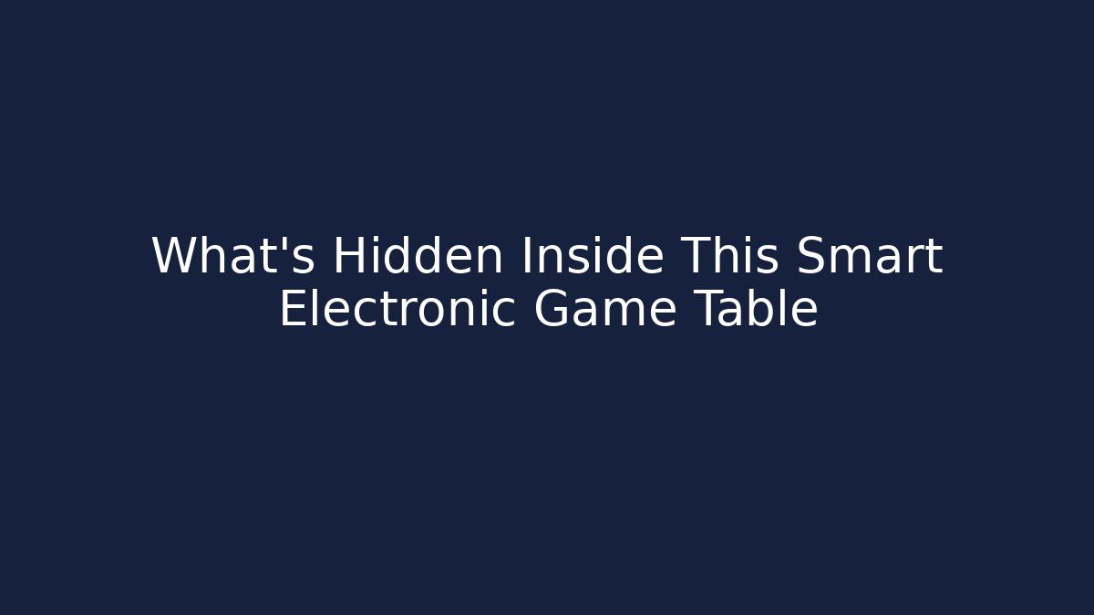 What's Hidden Inside This Smart Electronic Game Table