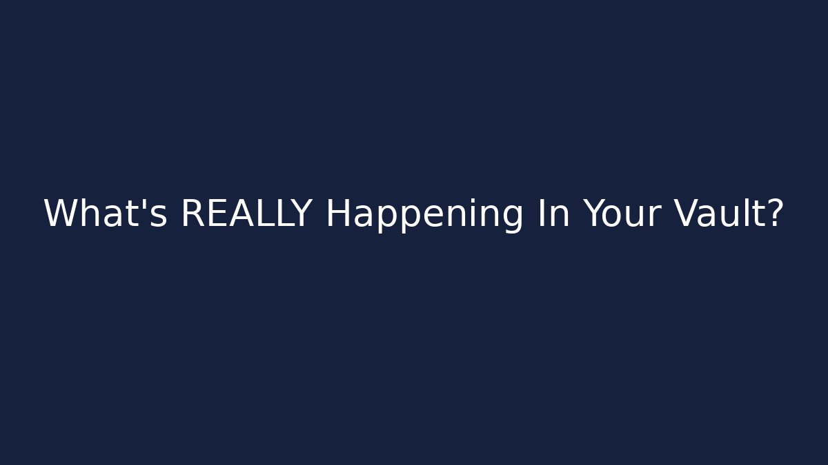 What's REALLY Happening In Your Vault? - Critter Realm