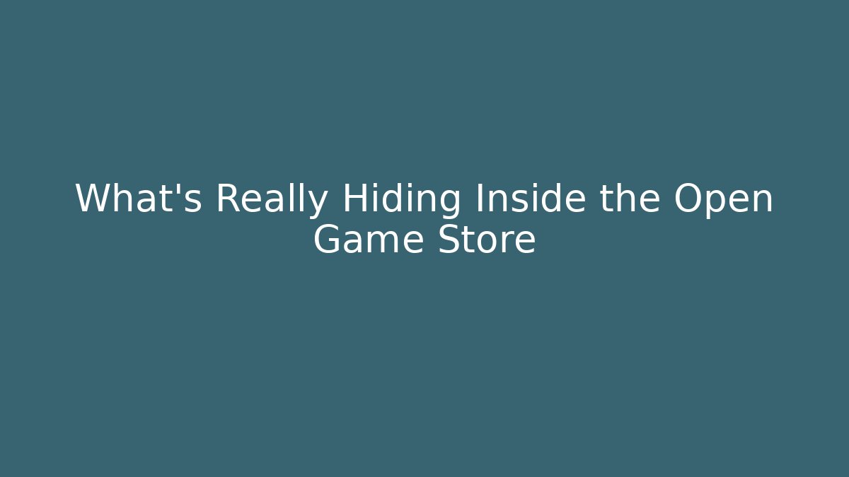 What's Really Hiding Inside the Open Game Store - Critter Realm