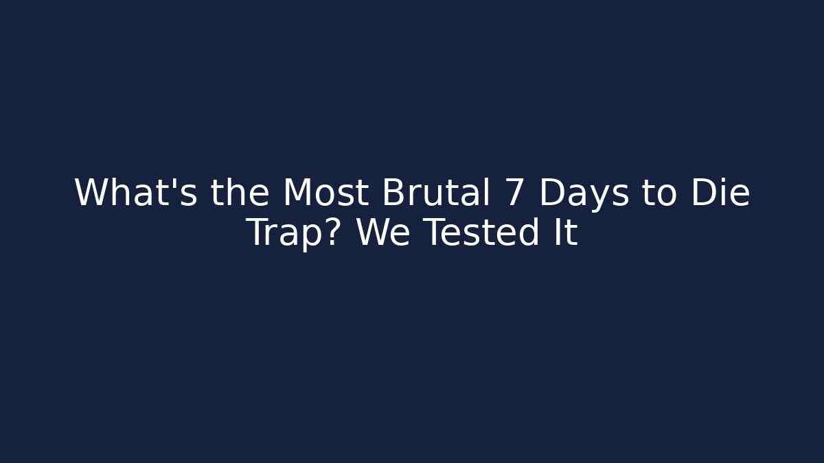 What's the Most Brutal 7 Days to Die Trap? We Tested It