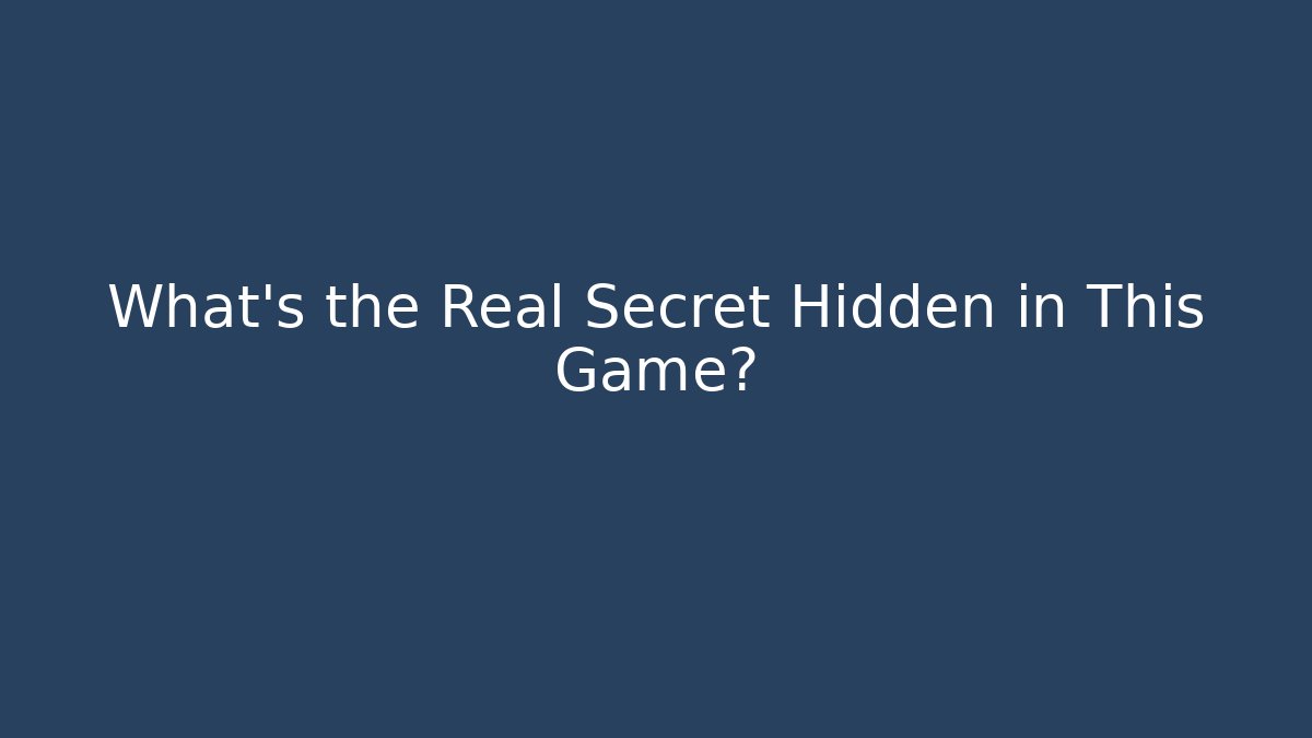 What's the Real Secret Hidden in This Game? - Critter Realm