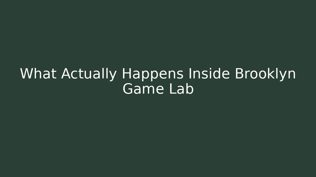 What Actually Happens Inside Brooklyn Game Lab - Critter Realm