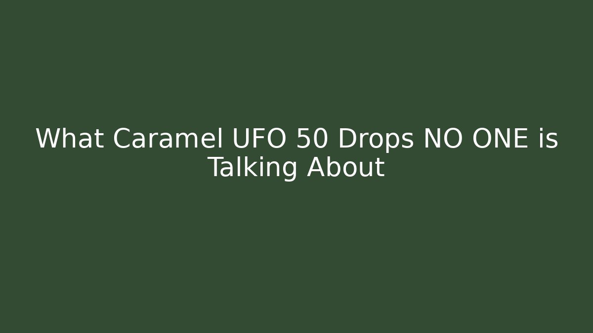 What Caramel UFO 50 Drops NO ONE is Talking About