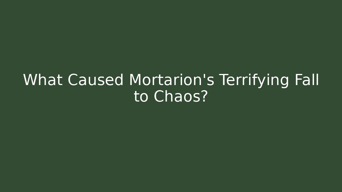 What Caused Mortarion's Terrifying Fall to Chaos?