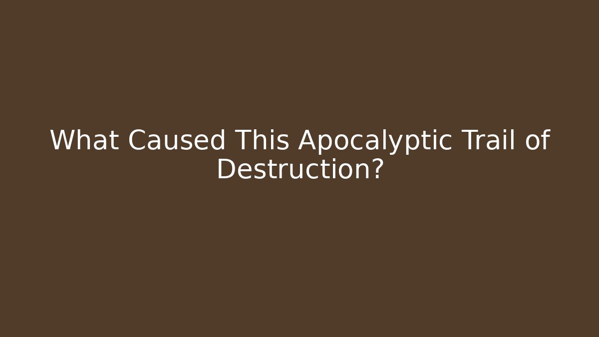 What Caused This Apocalyptic Trail of Destruction?