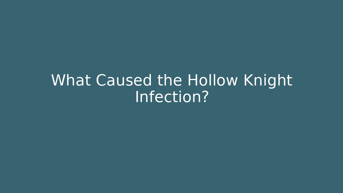 What Caused the Hollow Knight Infection?