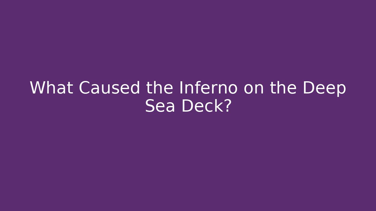 What Caused the Inferno on the Deep Sea Deck?