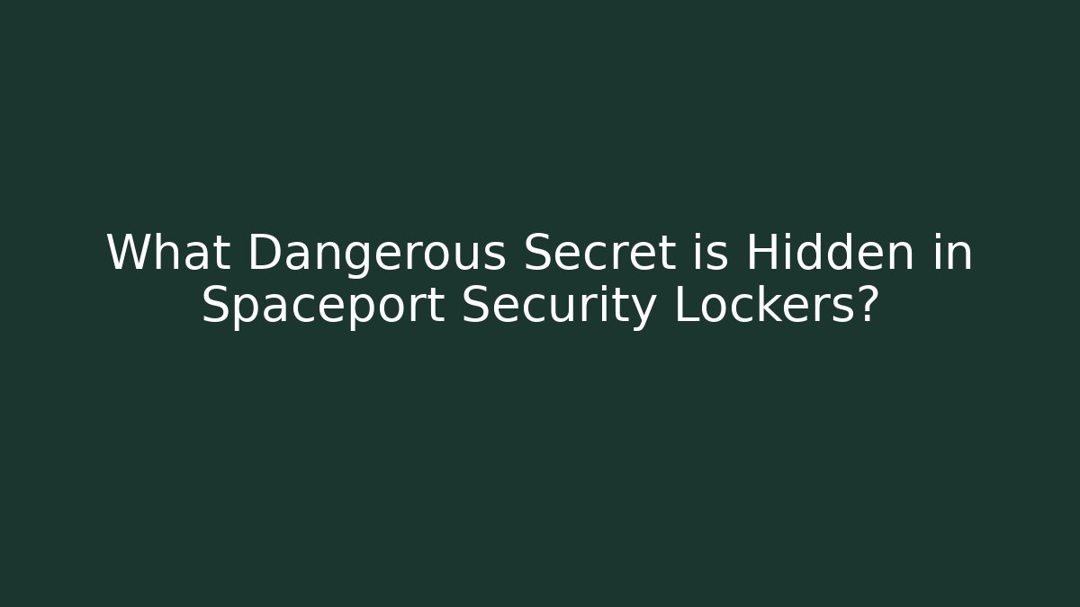 What Dangerous Secret is Hidden in Spaceport Security Lockers?