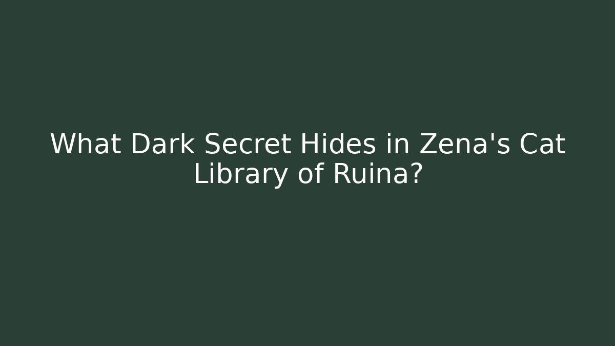 What Dark Secret Hides in Zena's Cat Library of Ruina?