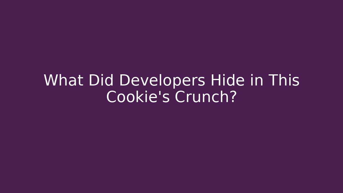 What Did Developers Hide in This Cookie’s Crunch?