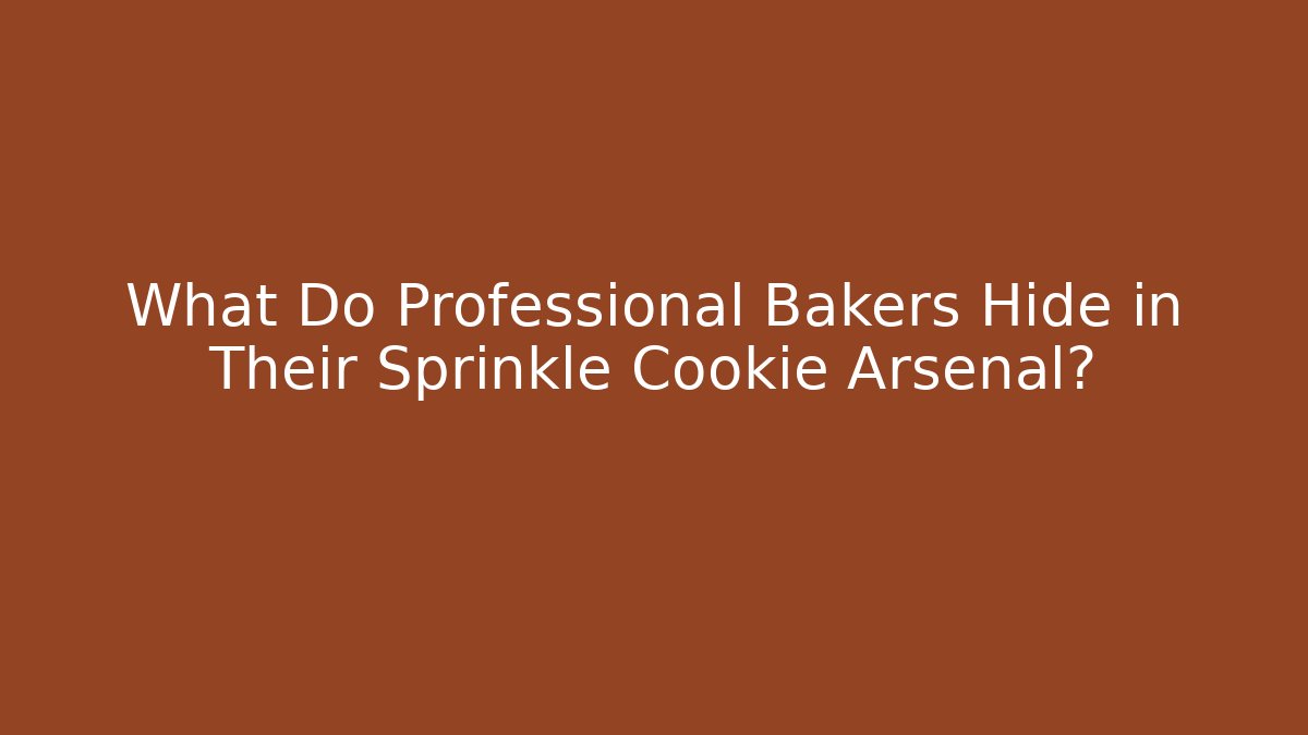 What Do Professional Bakers Hide in Their Sprinkle Cookie Arsenal?