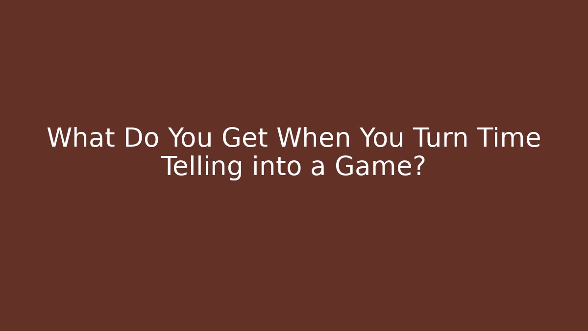 What Do You Get When You Turn Time Telling into a Game? - Critter Realm