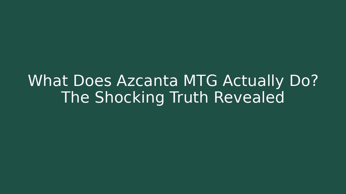 What Does Azcanta MTG Actually Do? The Shocking Truth Revealed - Critter Realm
