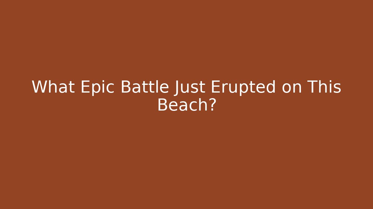 What Epic Battle Just Erupted on This Beach? - Critter Realm