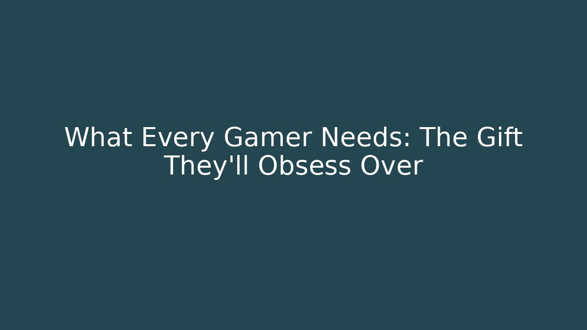 What Every Gamer Needs: The Gift They'll Obsess Over - Critter Realm