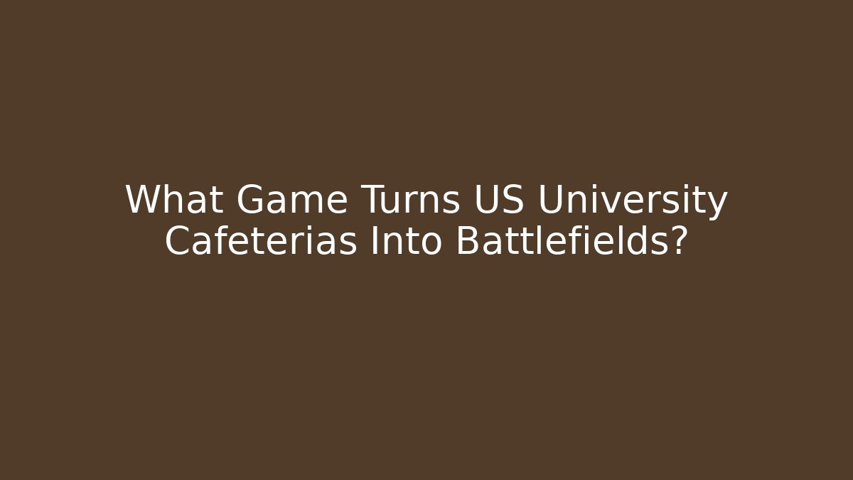 What Game Turns US University Cafeterias Into Battlefields?
