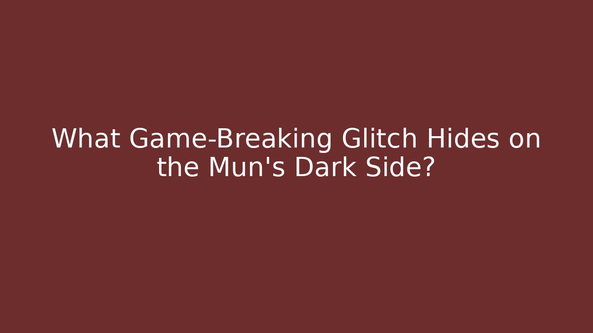 What Game-Breaking Glitch Hides on the Mun's Dark Side?