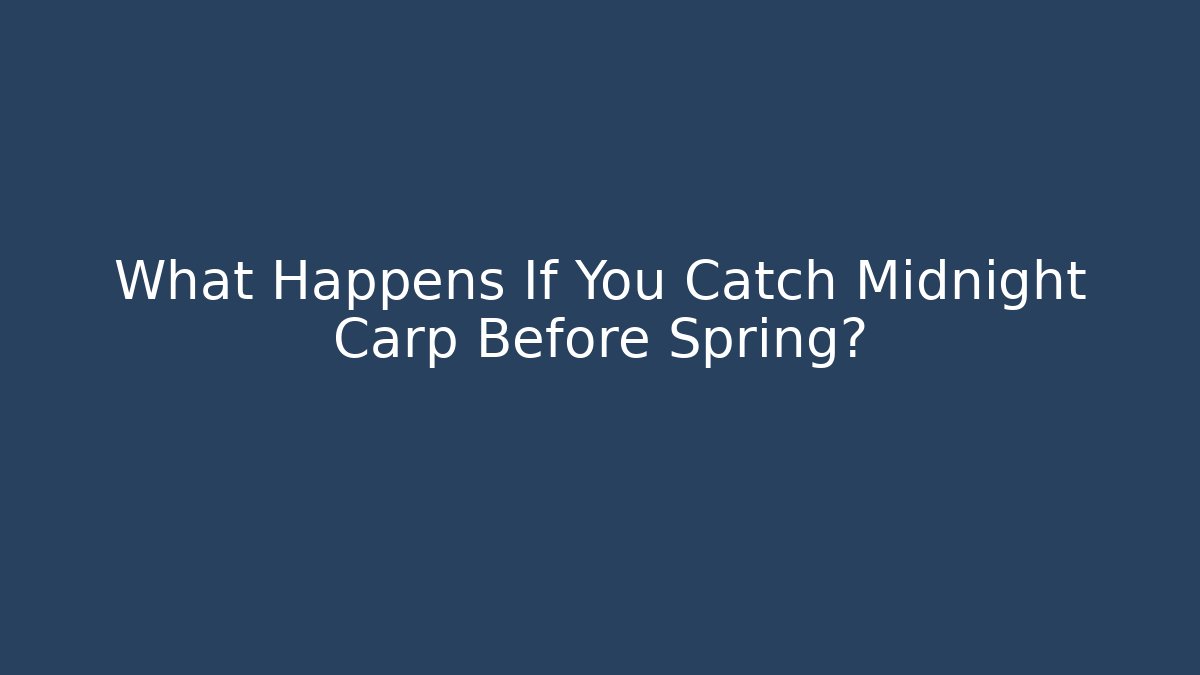 What Happens If You Catch Midnight Carp Before Spring?