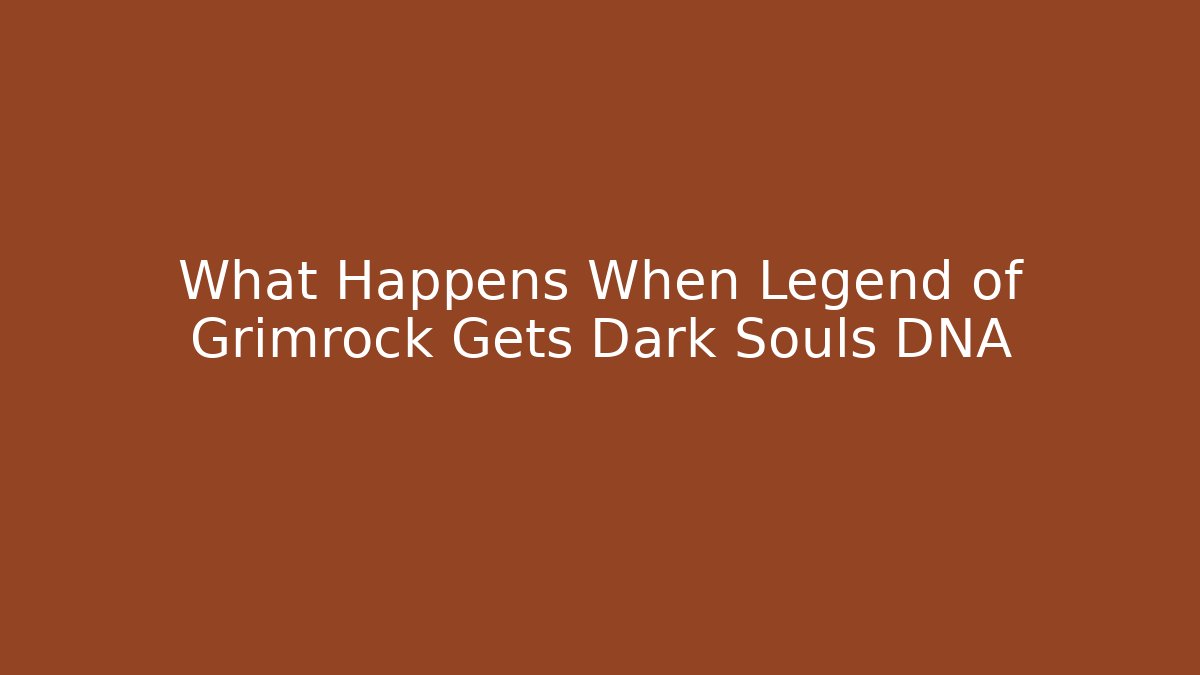 What Happens When Legend of Grimrock Gets Dark Souls DNA