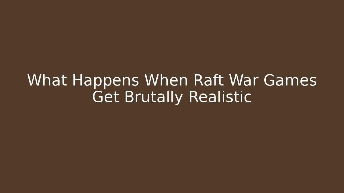 What Happens When Raft War Games Get Brutally Realistic