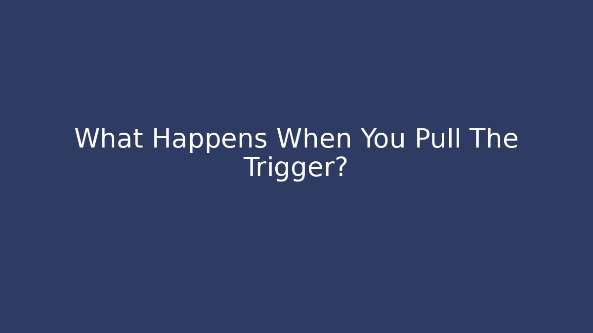 What Happens When You Pull The Trigger?