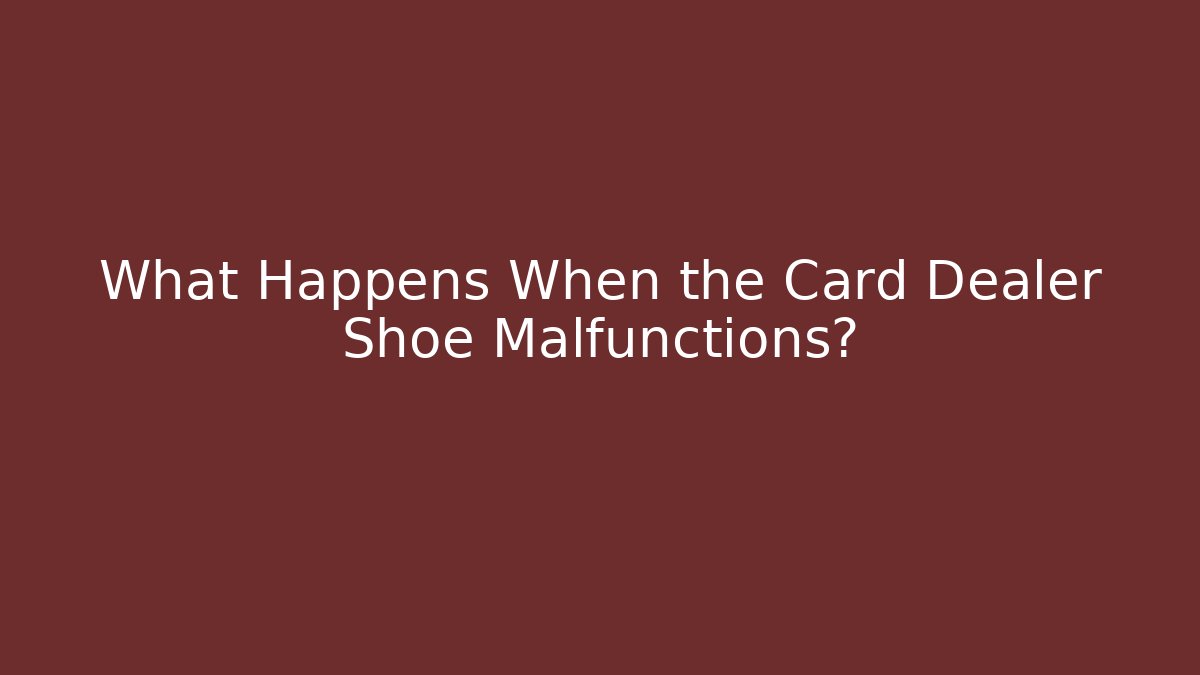 What Happens When the Card Dealer Shoe Malfunctions?