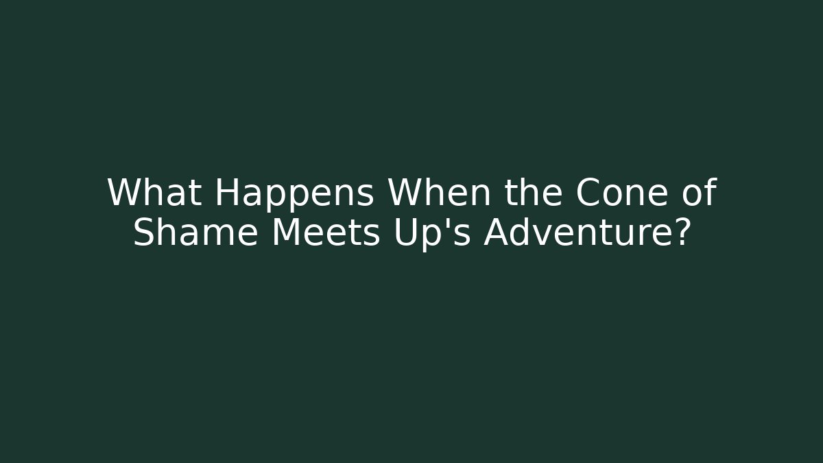 What Happens When the Cone of Shame Meets Up’s Adventure?