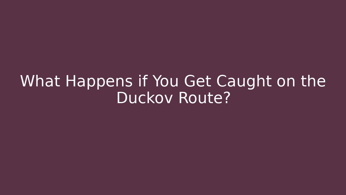 What Happens if You Get Caught on the Duckov Route?