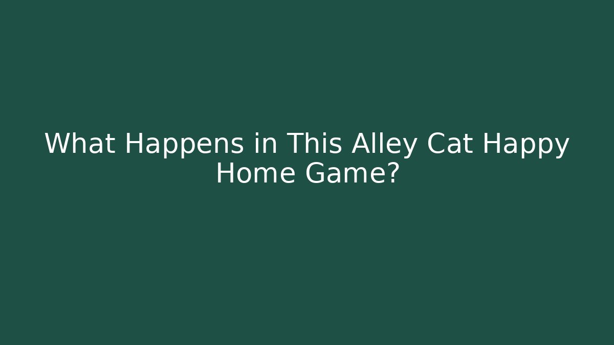 What Happens in This Alley Cat Happy Home Game?