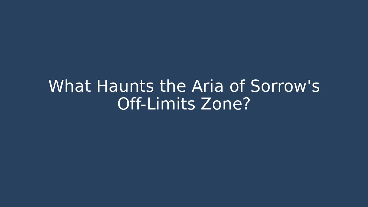 What Haunts the Aria of Sorrow's Off-Limits Zone?
